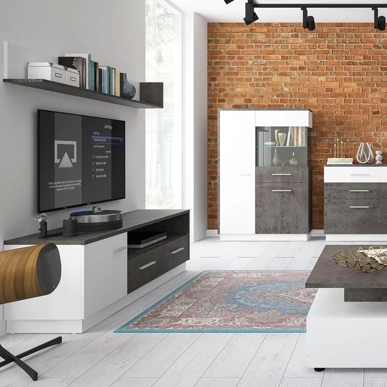 Zingaro Wall Shelf - Grey and White