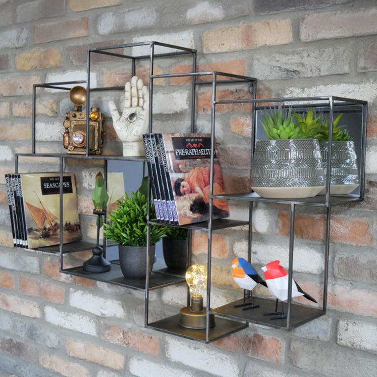 Industrial Wall Unit - Antique Black - Metal