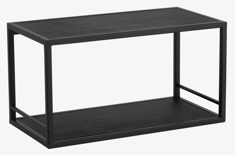 Flint Wall Shelf - Black - Pine Wood