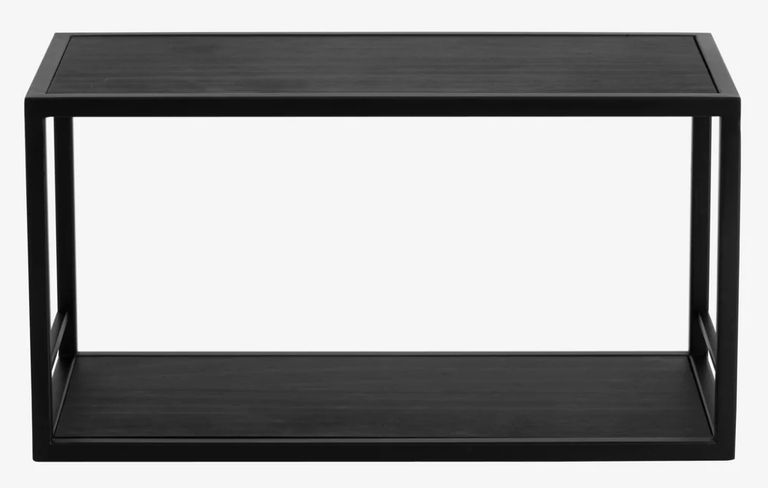 Flint Wall Shelf - Black - Pine Wood