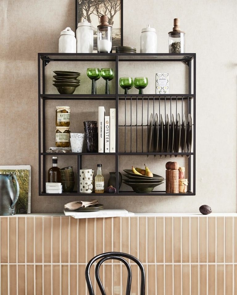 Rur Wall Shelf - Black - Glass