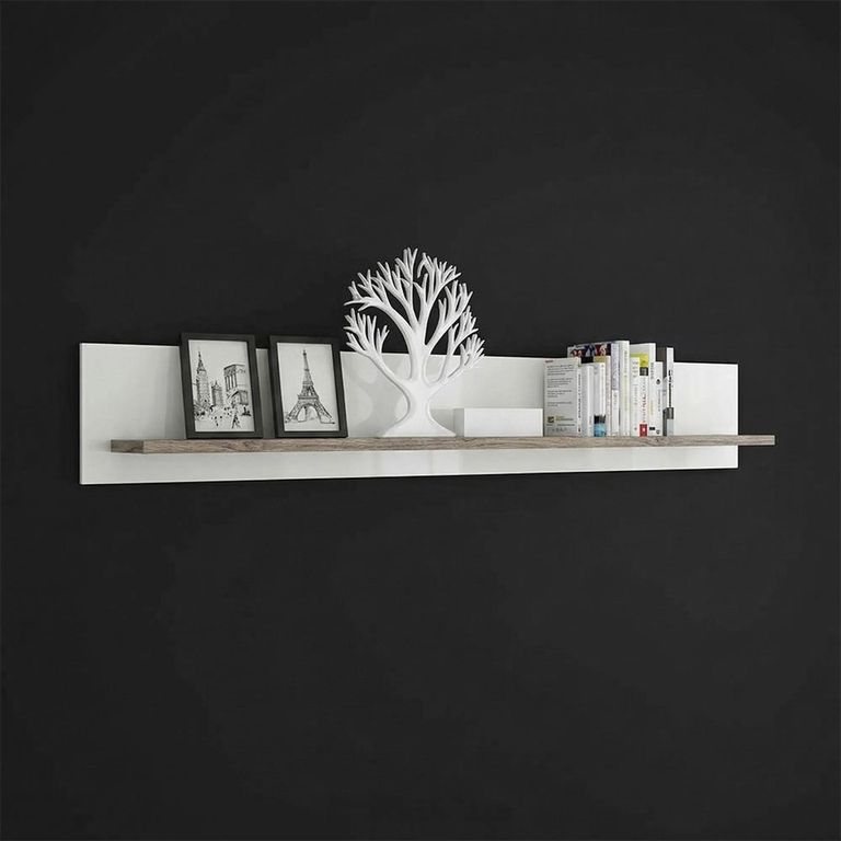 Toronto Wall Shelf - 125cm - White Gloss