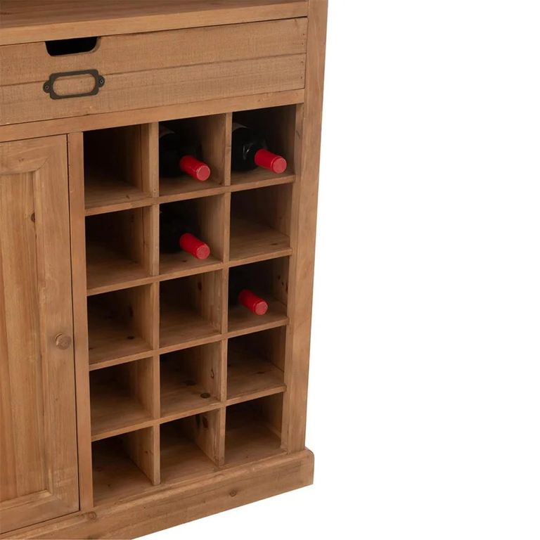 Toa Bar Cabinet - 1 Door - 1 Drawer - Natural