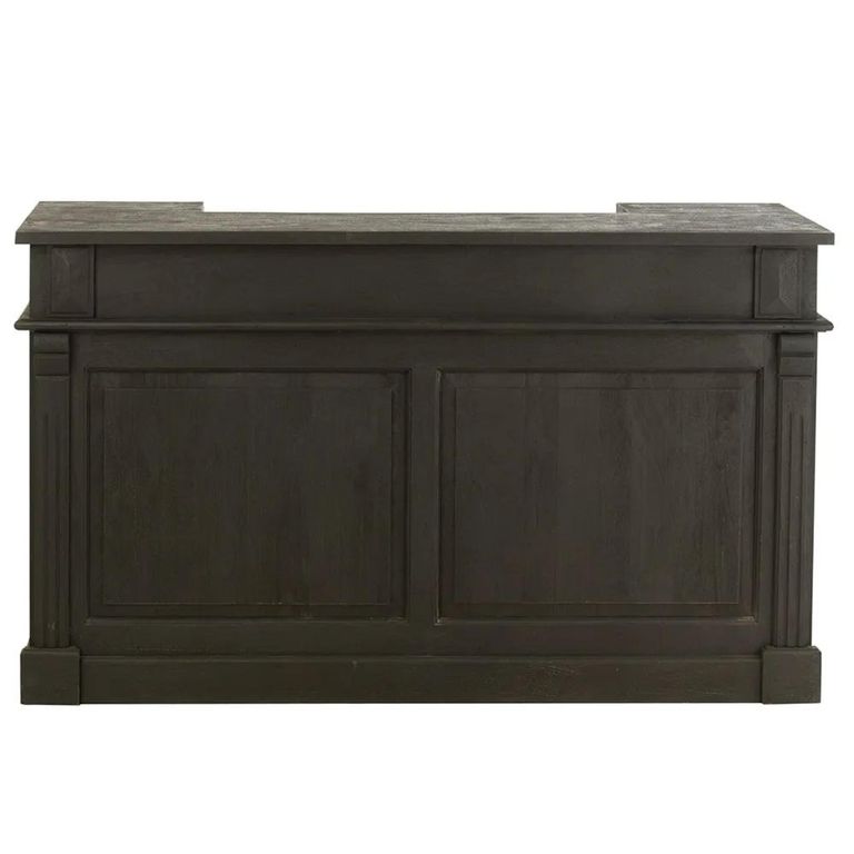Bar Cabinet - 2 Drawer - Black - Mango Wood