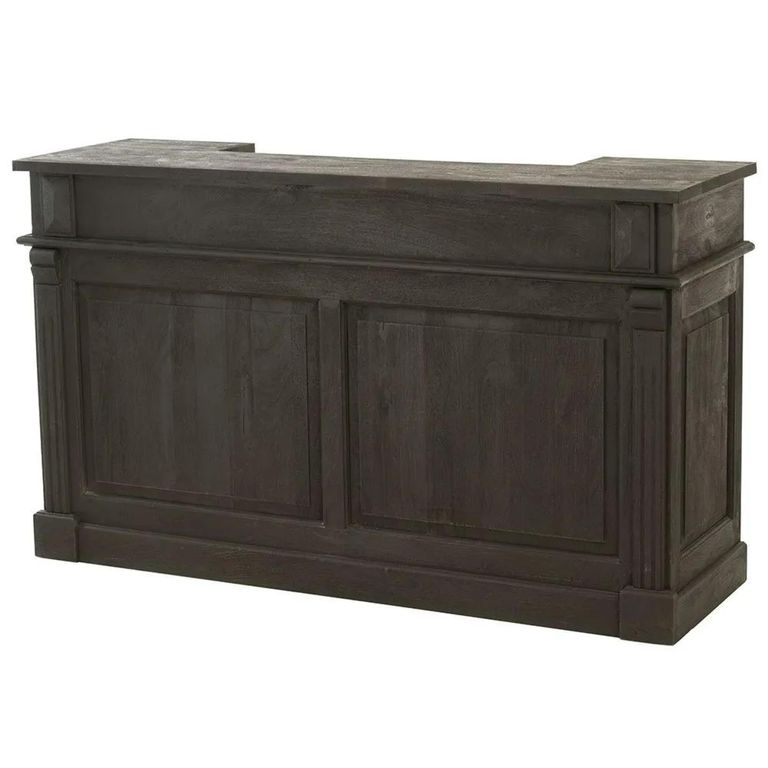 Bar Cabinet - 2 Drawer - Black - Mango Wood