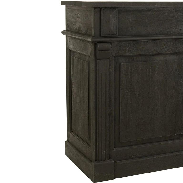 Bar Cabinet - 2 Drawer - Black - Mango Wood