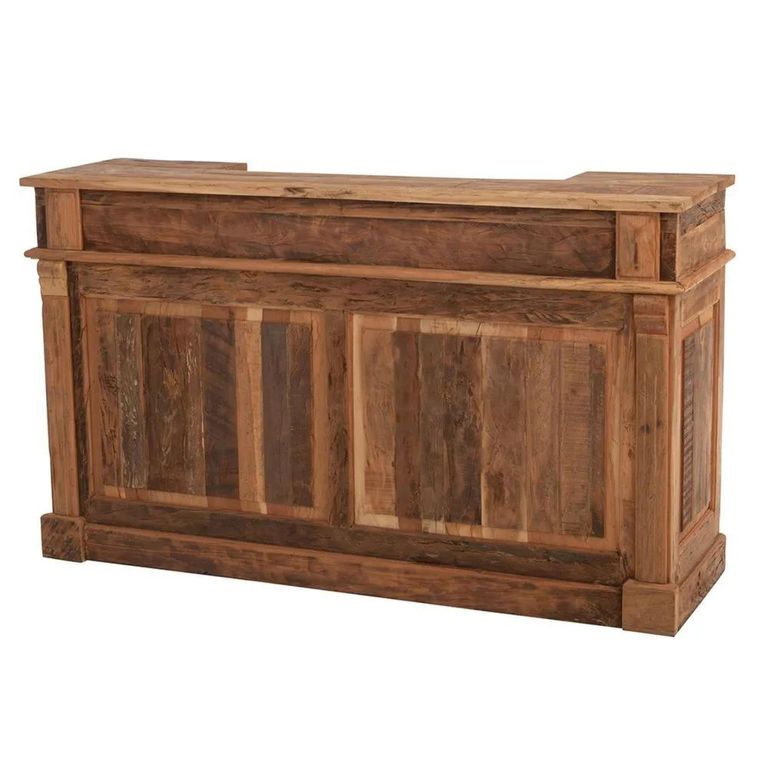 Bar Cabinet - 2 Drawer - Natural - Recycled Sleeper Wood