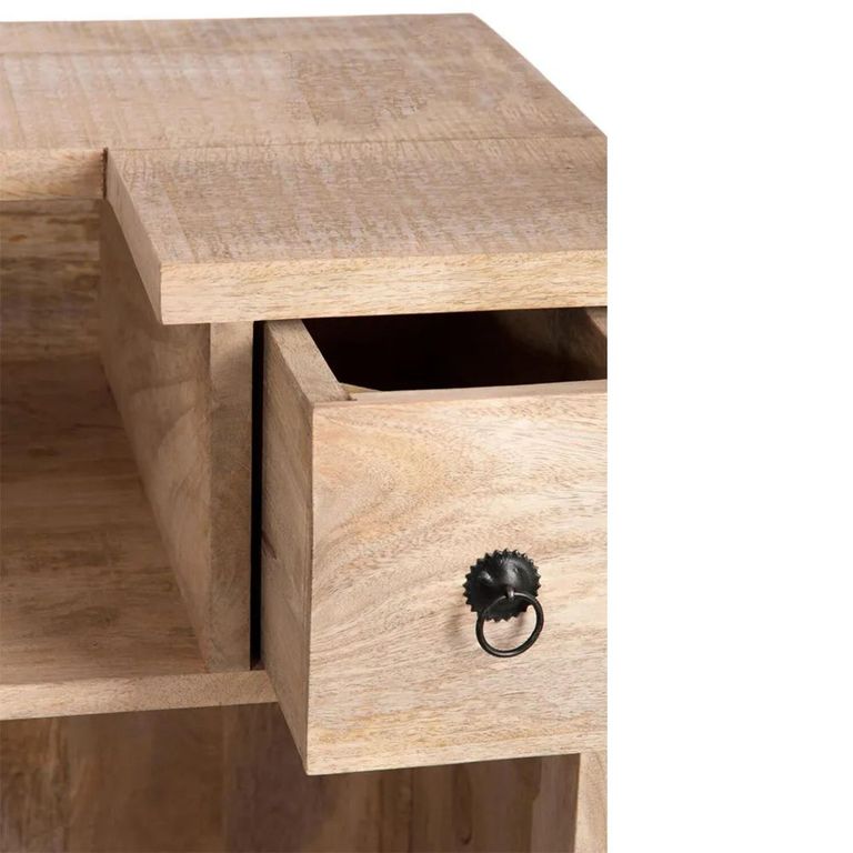 Bar Cabinet - 2 Drawer - Natural Wood