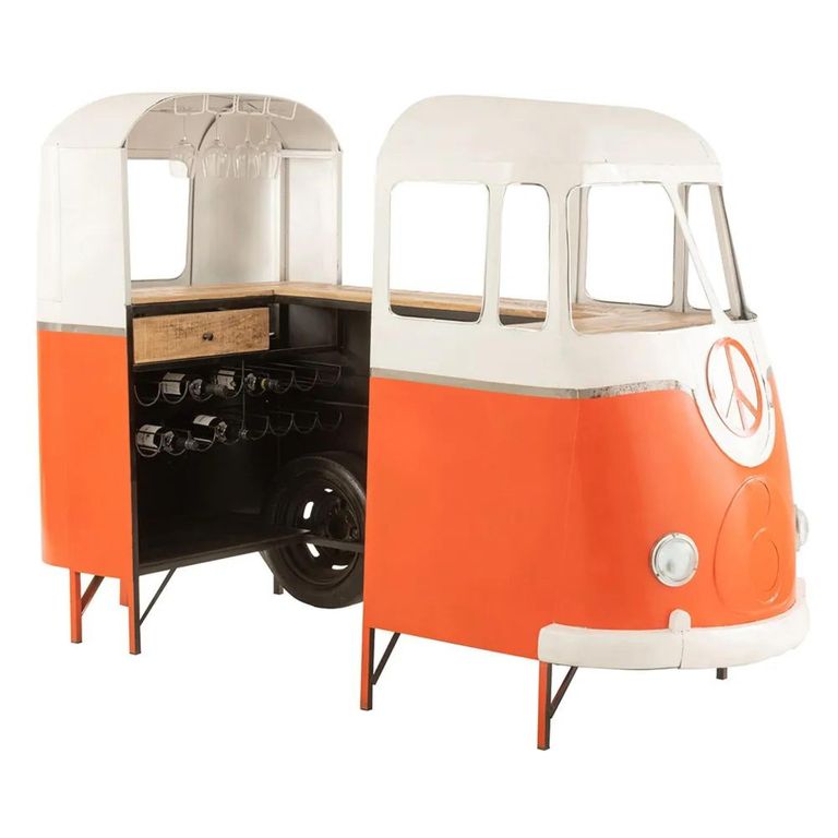Bus Bar Cabinet - 1 Drawer - Orange and White - Metal