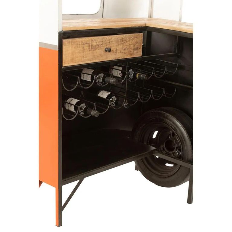 Bus Bar Cabinet - 1 Drawer - Orange and White - Metal