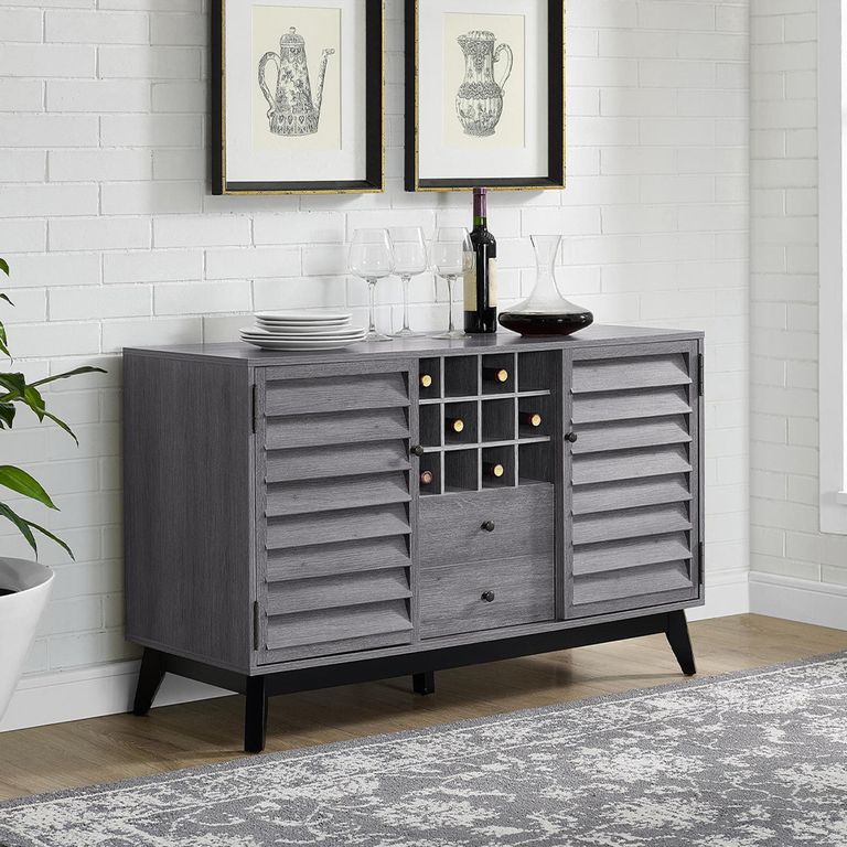 Vaughn Wine Cabinet - Grey Oak - 7904196COMUK