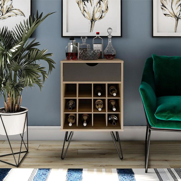 Novogratz Concord Wine Rack Cabinet - Natural - 8374348COMNUK