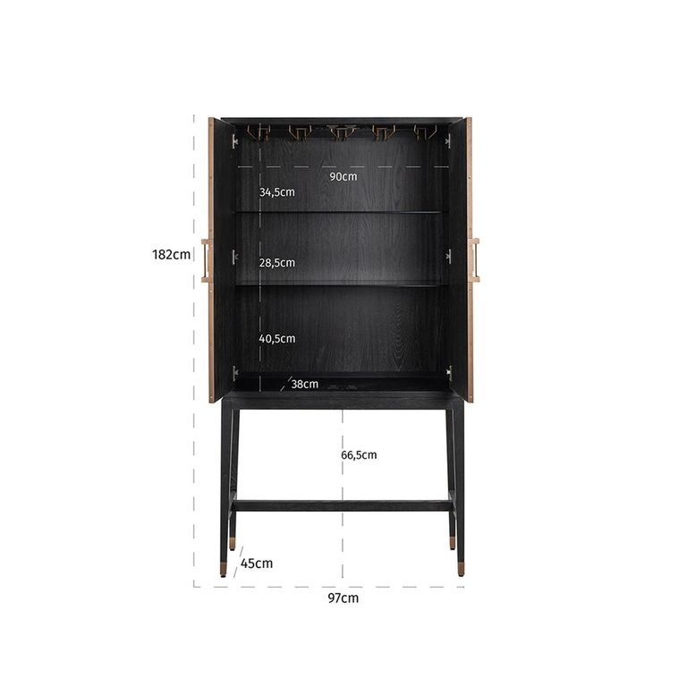Bloomville Shagreen 2 Door Bar Cabinet