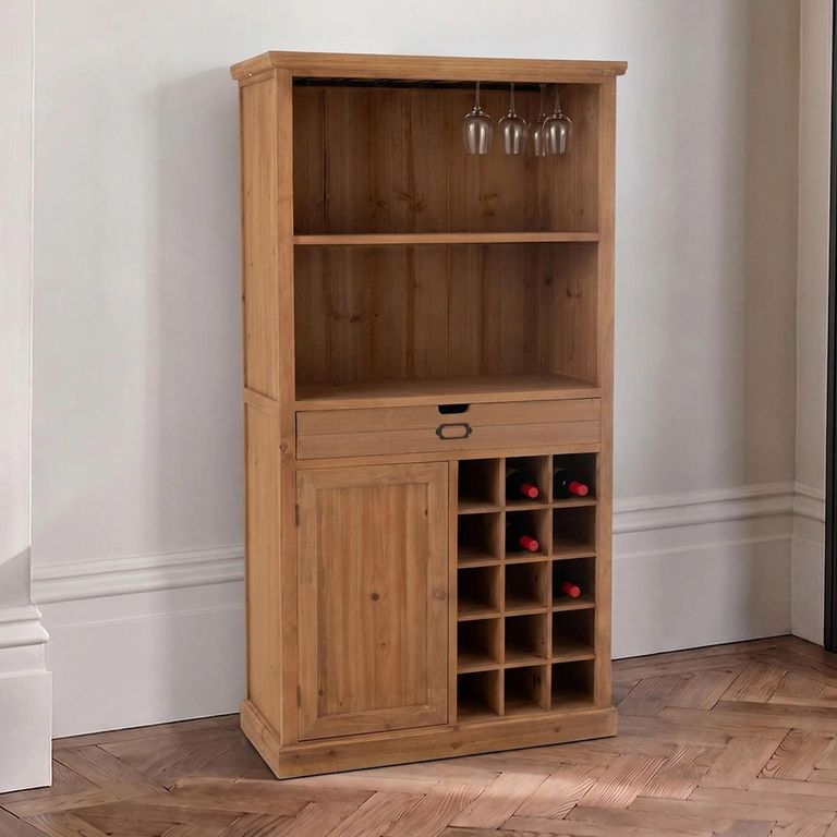 Toa Bar Cabinet - 1 Door - 1 Drawer - Natural