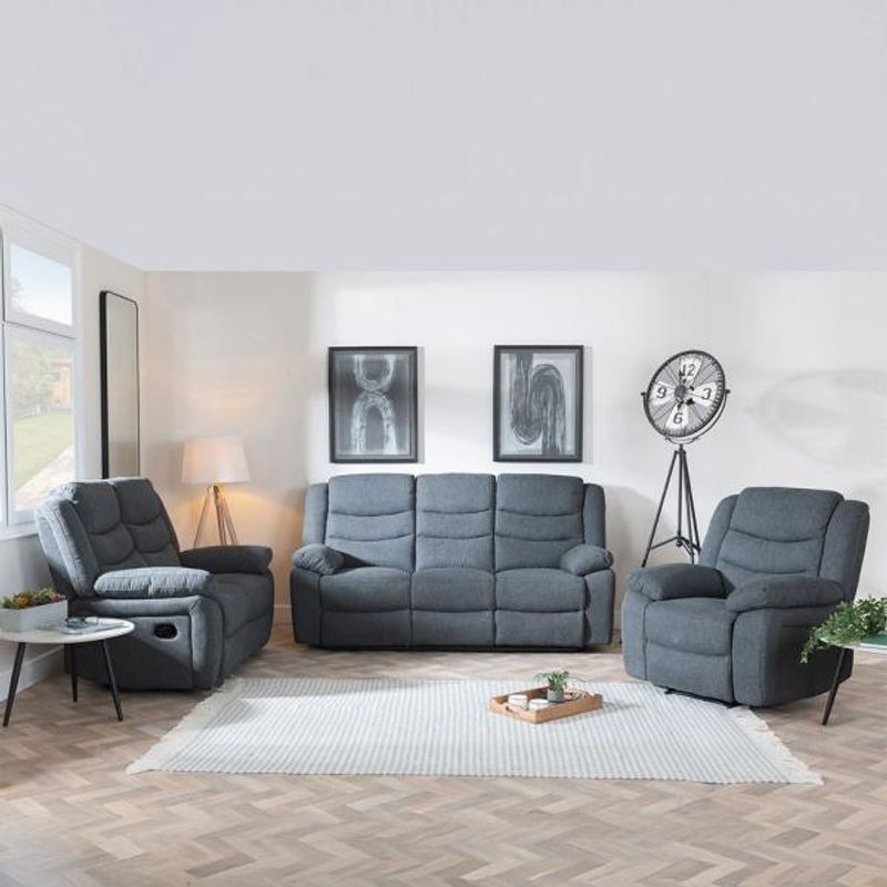 Humz Windsor Dark Grey Fabric Sofa