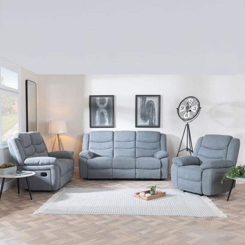 Humz Windsor Grey Fabric Sofa