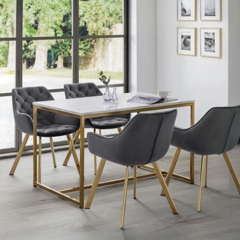 Julian Bowen Furniture Scala White Marble