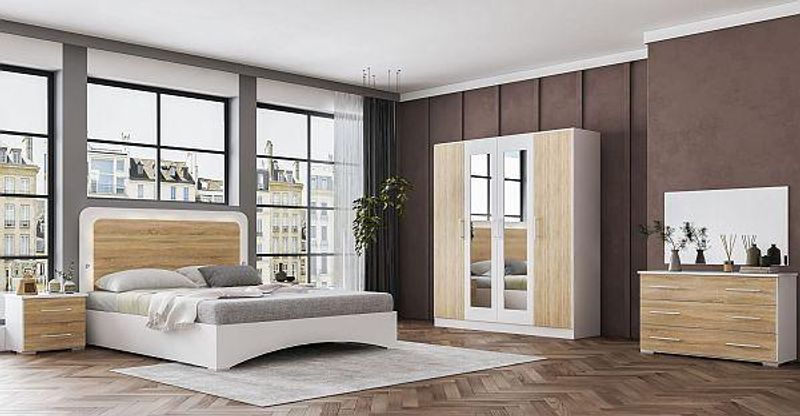 Ben Company Dalia Light Oak Bedroom