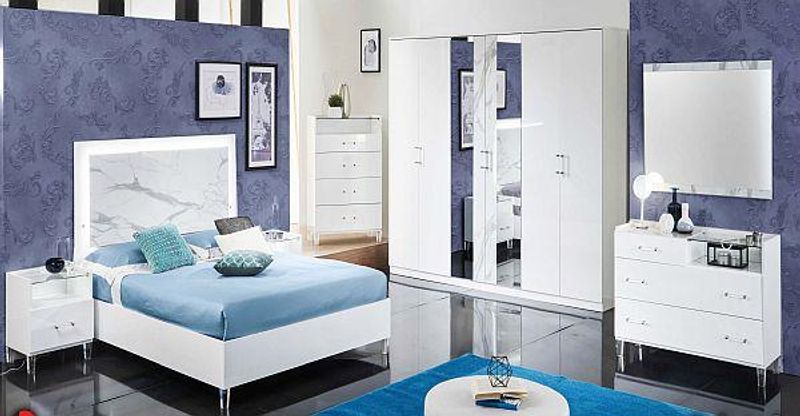 Ben Company Cristal White Marble Bedroom