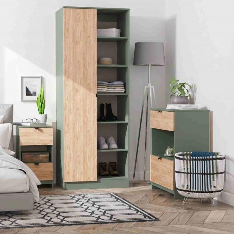 Welcome Furniture Bora Gold Craft Oak and Reed Green