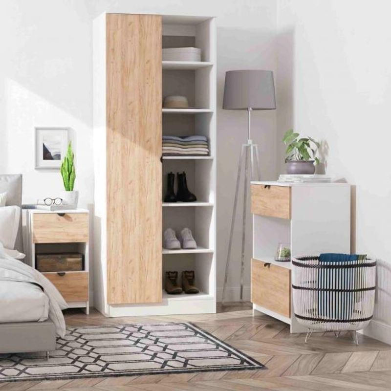 Welcome Furniture Bora Gold Craft Oak and White Matt