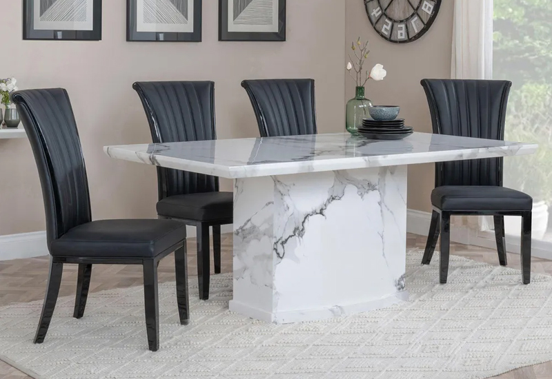 Humz Naples White Marble furniture collection