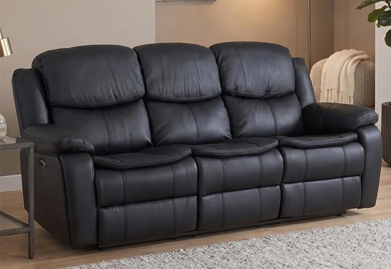 Humz Berlin Black Leather Sofa furniture collection