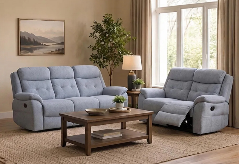 Humz Shelby Grey Fabric Sofa furniture collection