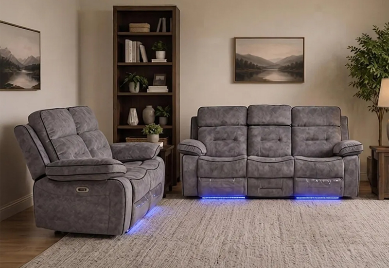 Humz Foster Grey Fabric Sofa furniture collection
