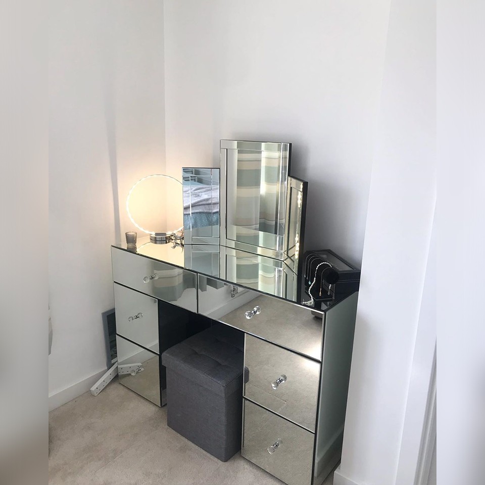 Chelsea Dressing Table - 6 Drawer - Mirrored