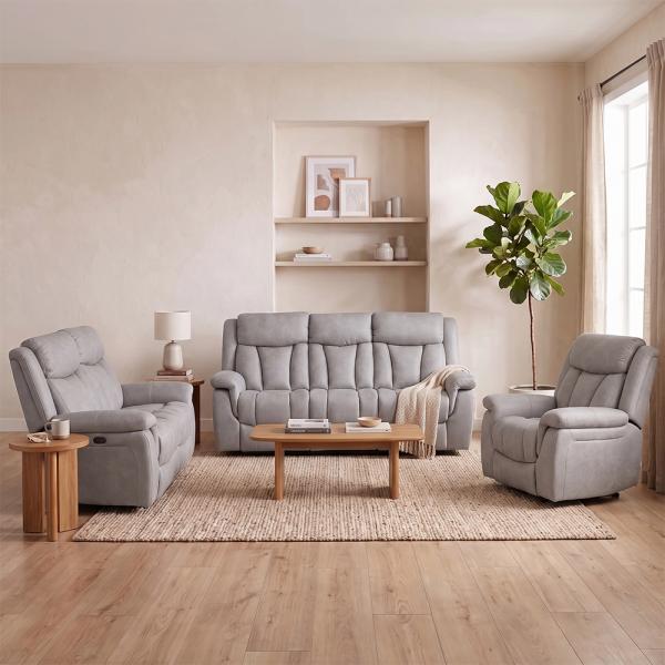 Humz Dylan Sandstone Fabric Sofa collection by Humz