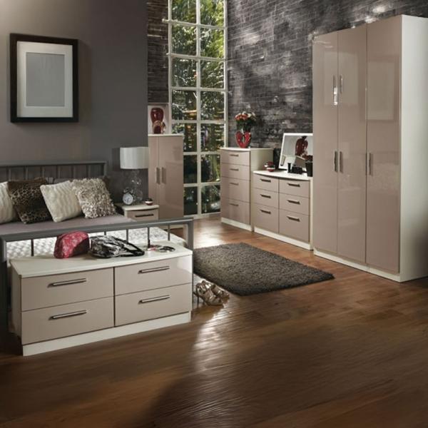 Welcome Knightsbridge High Gloss Mushroom and Cream furniture collection