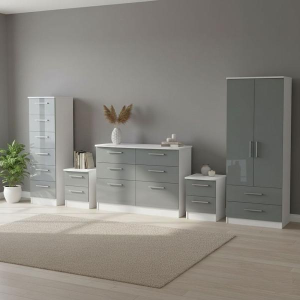 Welcome Knightsbridge High Gloss Grey and White furniture collection