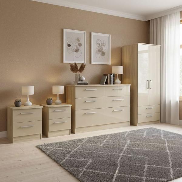 Welcome Knightsbridge High Gloss Mushroom and Bardolino furniture collection