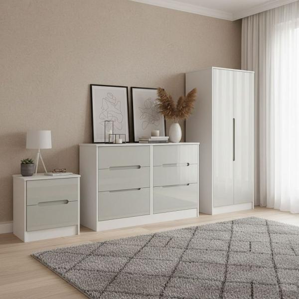 Welcome Monaco High Gloss Kaschmir and White furniture collection