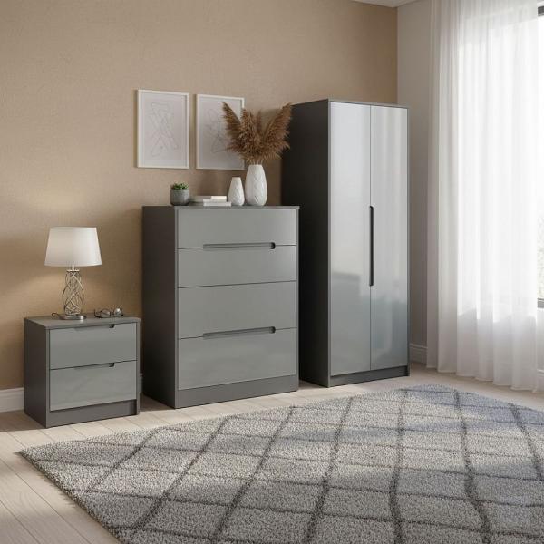 Welcome Monaco High Gloss Grey and Graphite furniture collection