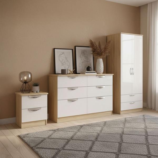 Welcome Camden High Gloss White and Bardolino furniture collection