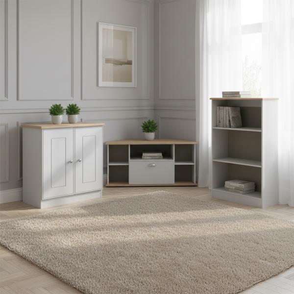 Welcome Victoria Grey Matt and Riviera Oak Living furniture collection