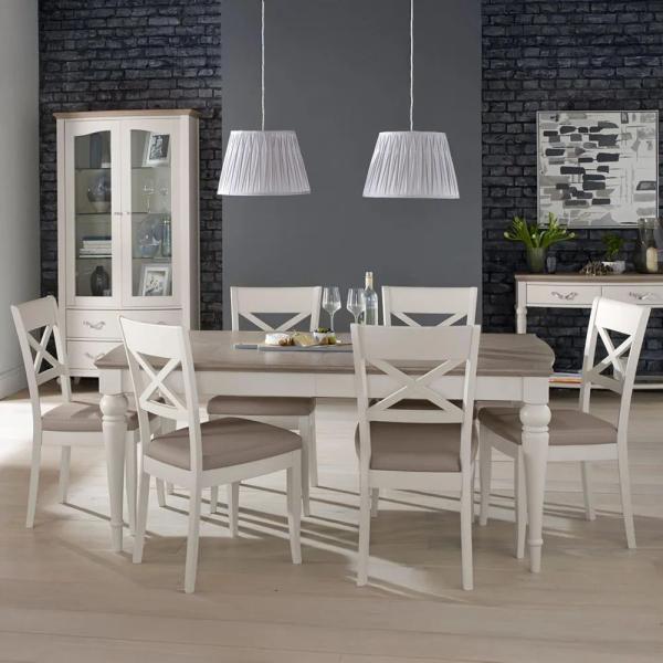 Bentley Designs Montreux Grey Washed Oak and Soft Grey Dining furniture collection