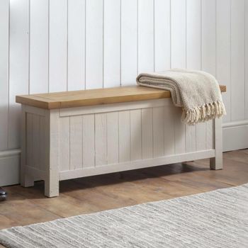 Aspen Grey Rough Sawn Reclaimed Pine Storage Bench