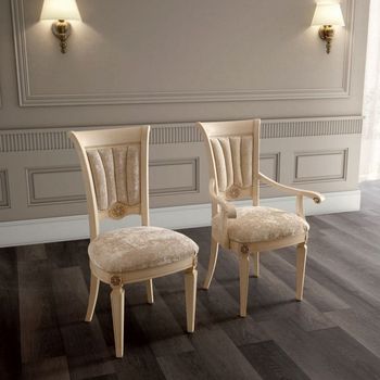 Aida Italian Ivory Bedroom Chair