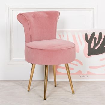 Pink Velvet Bedroom Chair