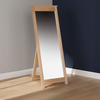 Nimbus Cheval Bedroom Oak Mirror