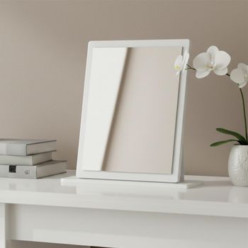 Knightsbridge White Gloss Small Dressing Mirror