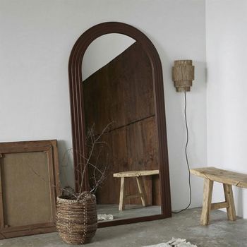 Falco Standing Dark Brown Metal Mirror - 100cm x 203cm