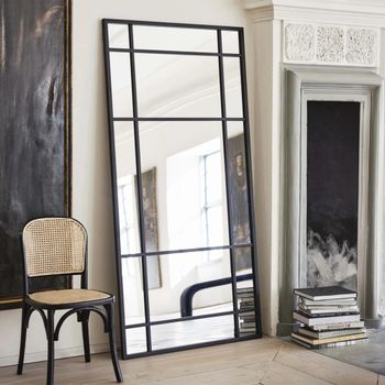 Spirit Standing Black Metal Mirror - 101.5cm x 203.5cm