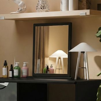 Camden Black Gloss Small Dressing Mirror