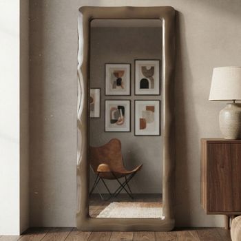 Dani Leaner Brown Metal Mirror - 80cm x 180cm