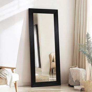 Bangkok Leaner Black Wooden Mirror - 65cm x 180cm