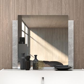 Modern Mara White Wall Mirror - 115cm